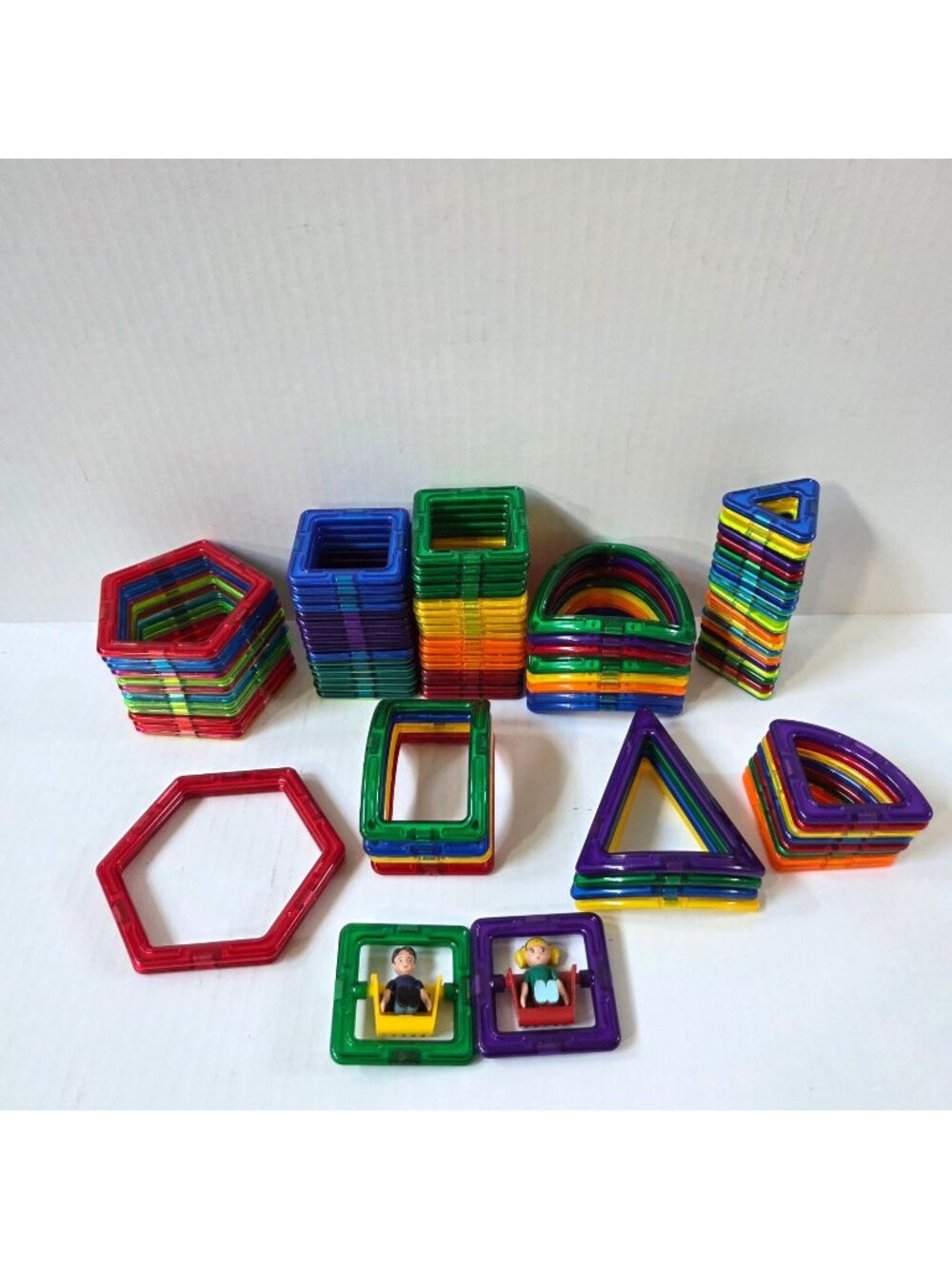 Magformers Magnetic Building Tiles 94 Piece Assorted Shapes Lot STEM